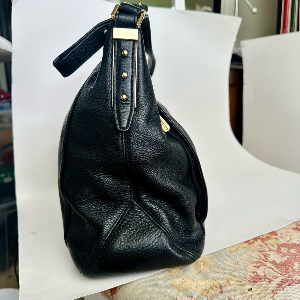 🥂SOLD🥂Vintage Michael Kors Bowery Black Boho Pebbled Leather Shoulder Bag Purse - Picture 3 of 14